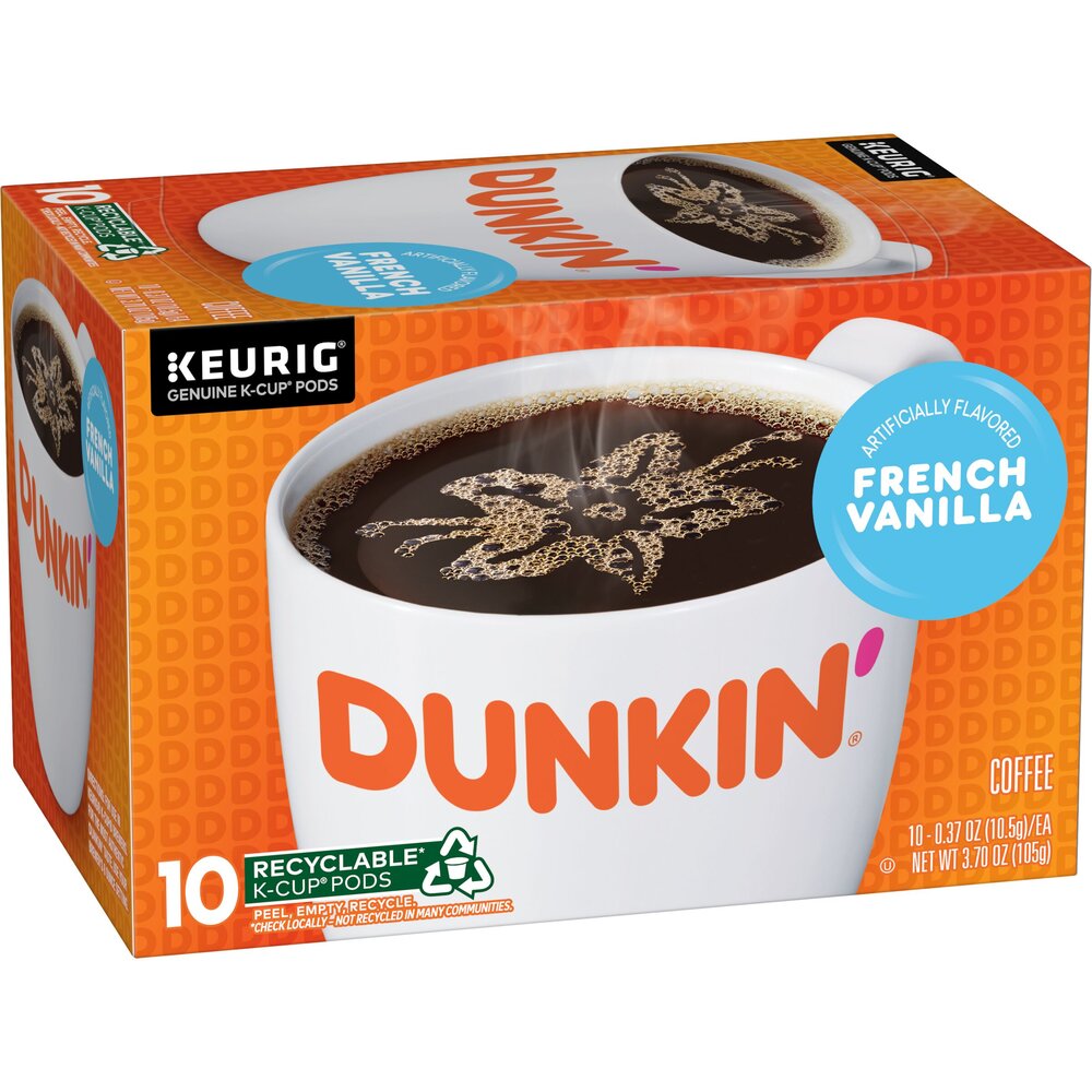 Dunkin' French Vanilla Flavored Medium Roast Coffee K-Cup Pods – 88 Count, Kosher, For Keurig