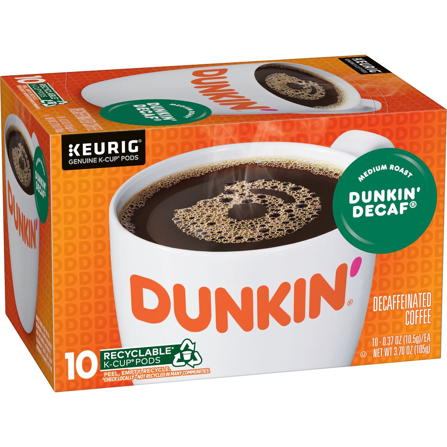Dunkin' Decaf Coffee K-Cup pods
