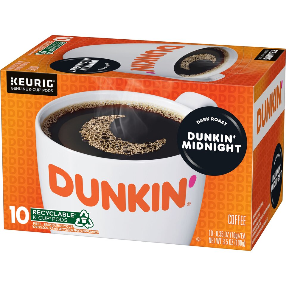 Dunkin' Midnight Dark Roast Coffee KCup® pods