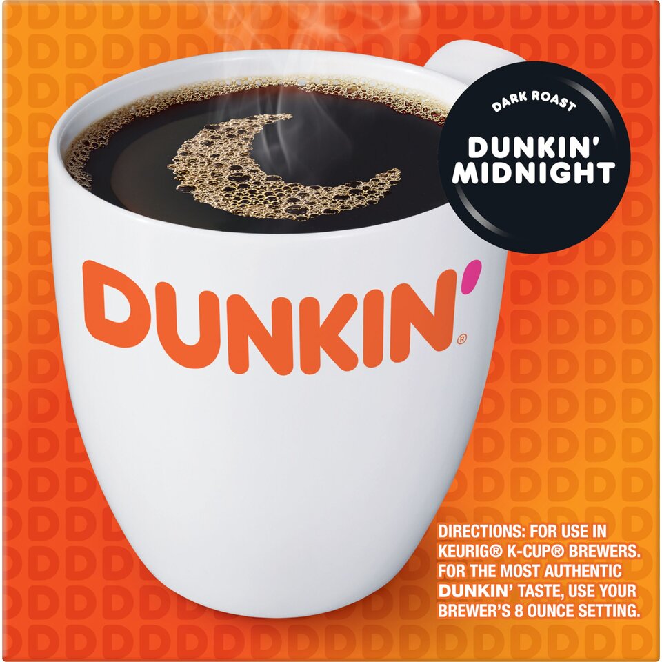 Dunkin' Midnight Dark Roast Coffee KCup® pods